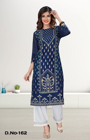 Mexico 1-Cotton-Kurti-With-Rayon-Plazzo